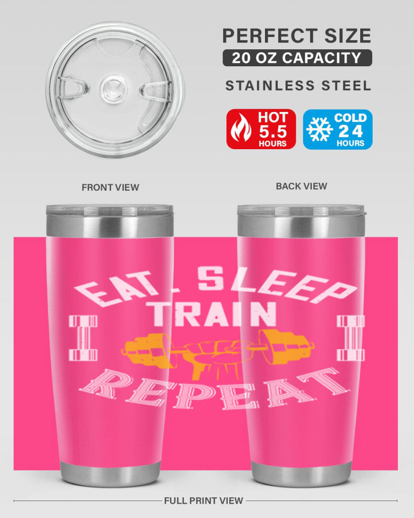 eat sleep train rapid 56#- gym- Tumbler