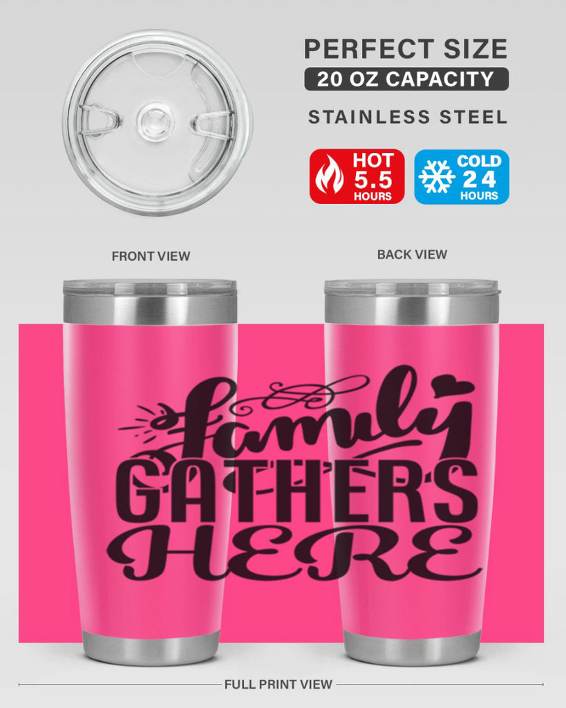 family gathers here 39#- family- Tumbler