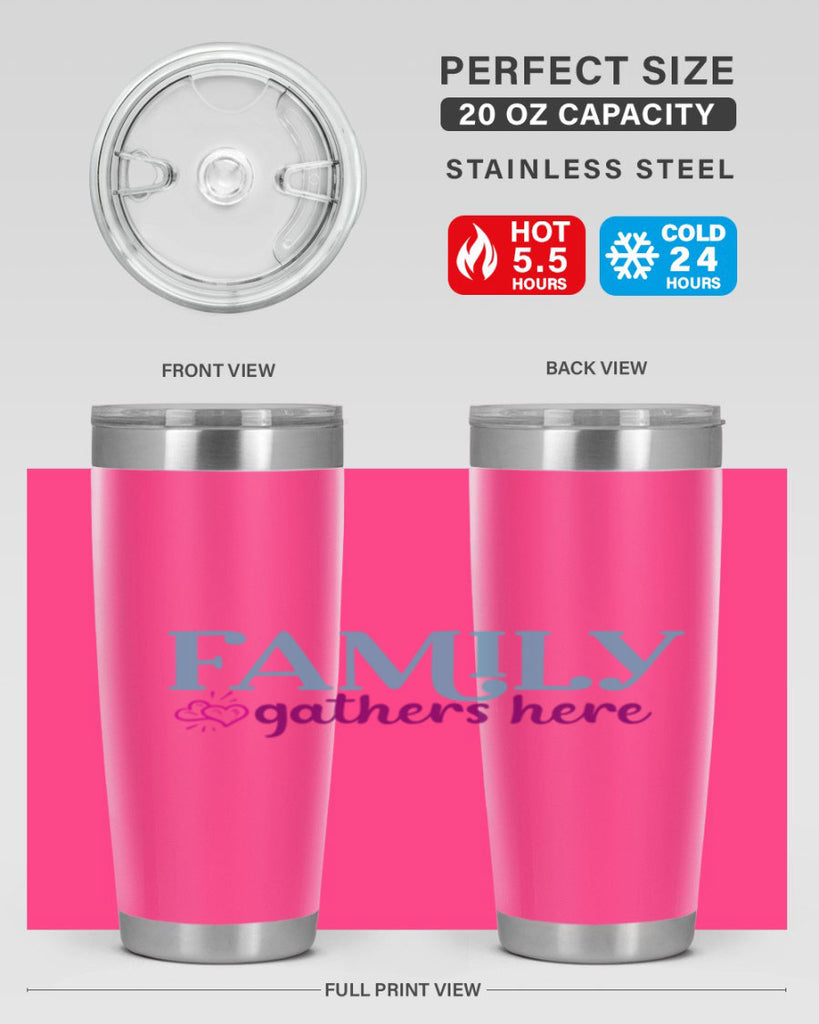 family gathers here 40#- family- Tumbler