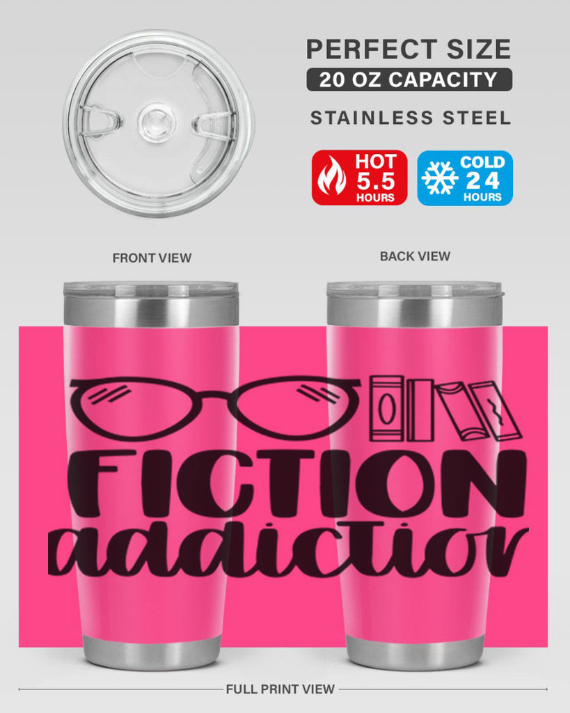 fiction addiction 40#- reading- Tumbler