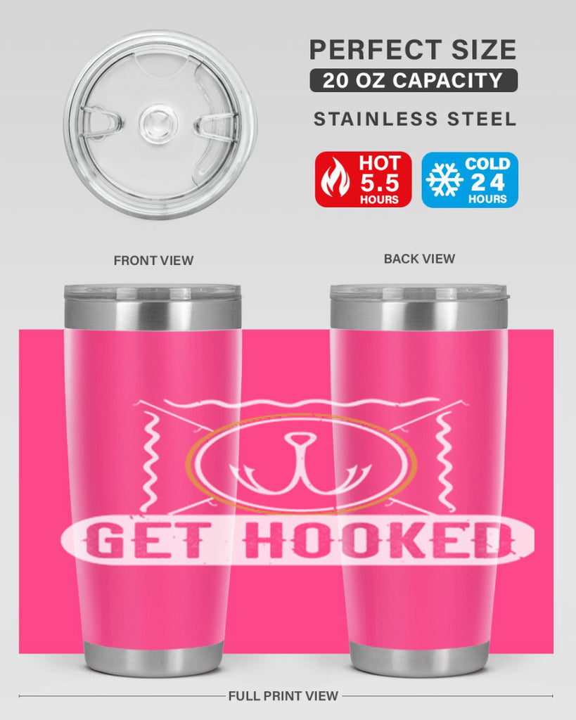 get hooked 264#- fishing- Tumbler