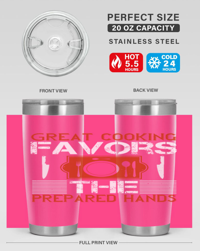 great cooking favors the prepared hands 37#- cooking- Tumbler