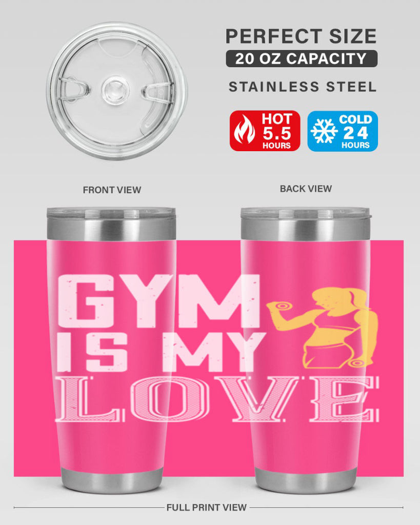 gym is my love 98#- gym- Tumbler