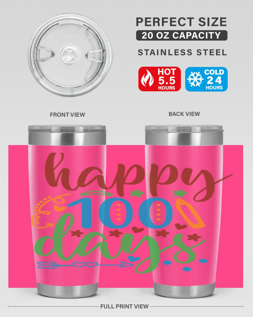 happy 100 days 10#- 100 days of school- Tumbler