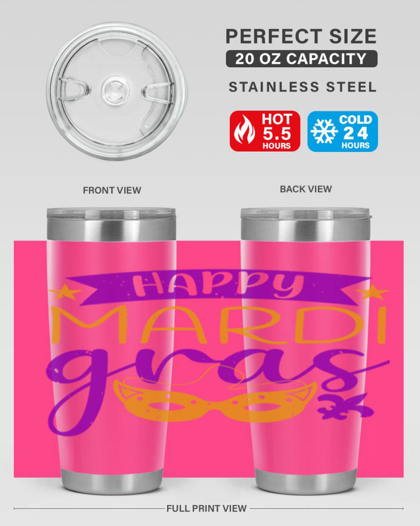 happy mardi gras 70#- mardi gras- Tumbler