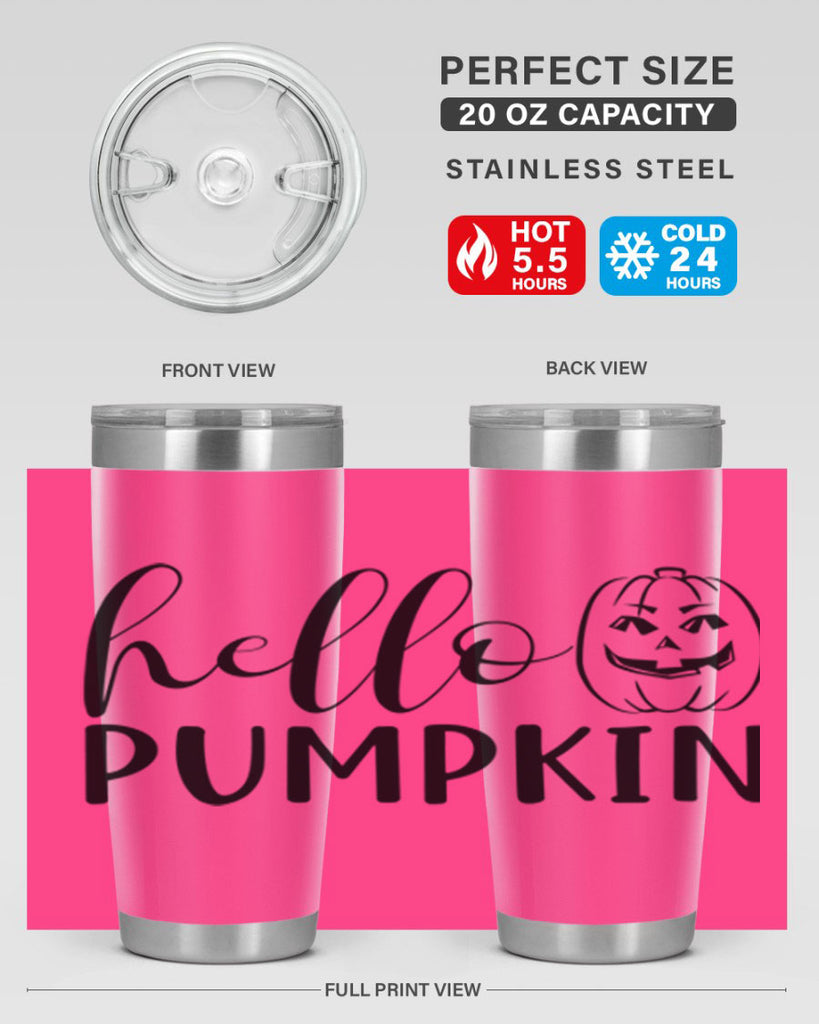 hello pumpkin 287#- fall- Tumbler