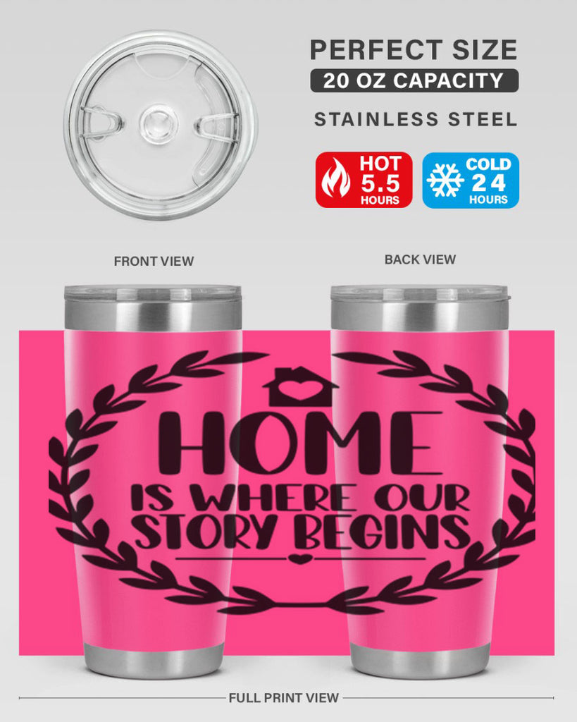 home is where our story begins 12#- home- Tumbler