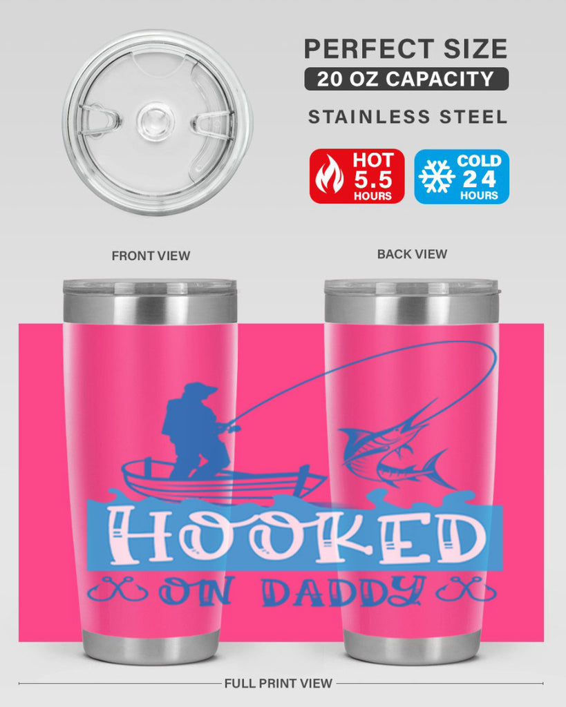 hooked on daddy 218#- fishing- Tumbler