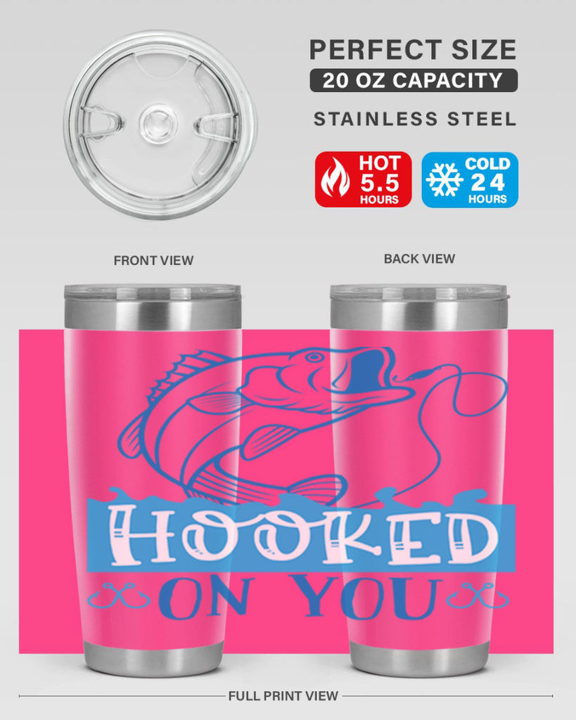 hooked on you 214#- fishing- Tumbler