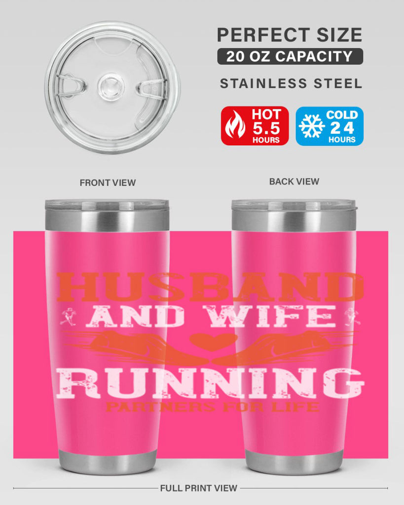 husband and wife running partners for life 41#- running- Tumbler