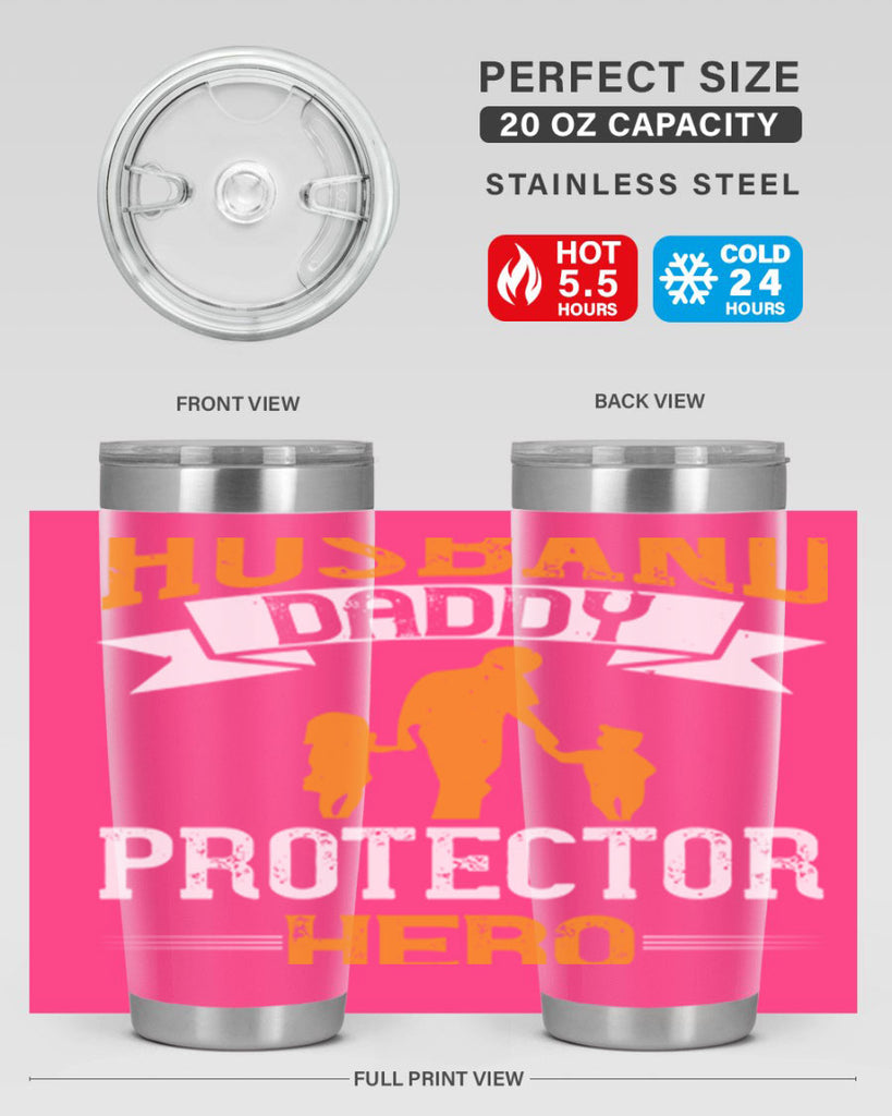 husband daddy protector hero 252#- fathers day- Tumbler