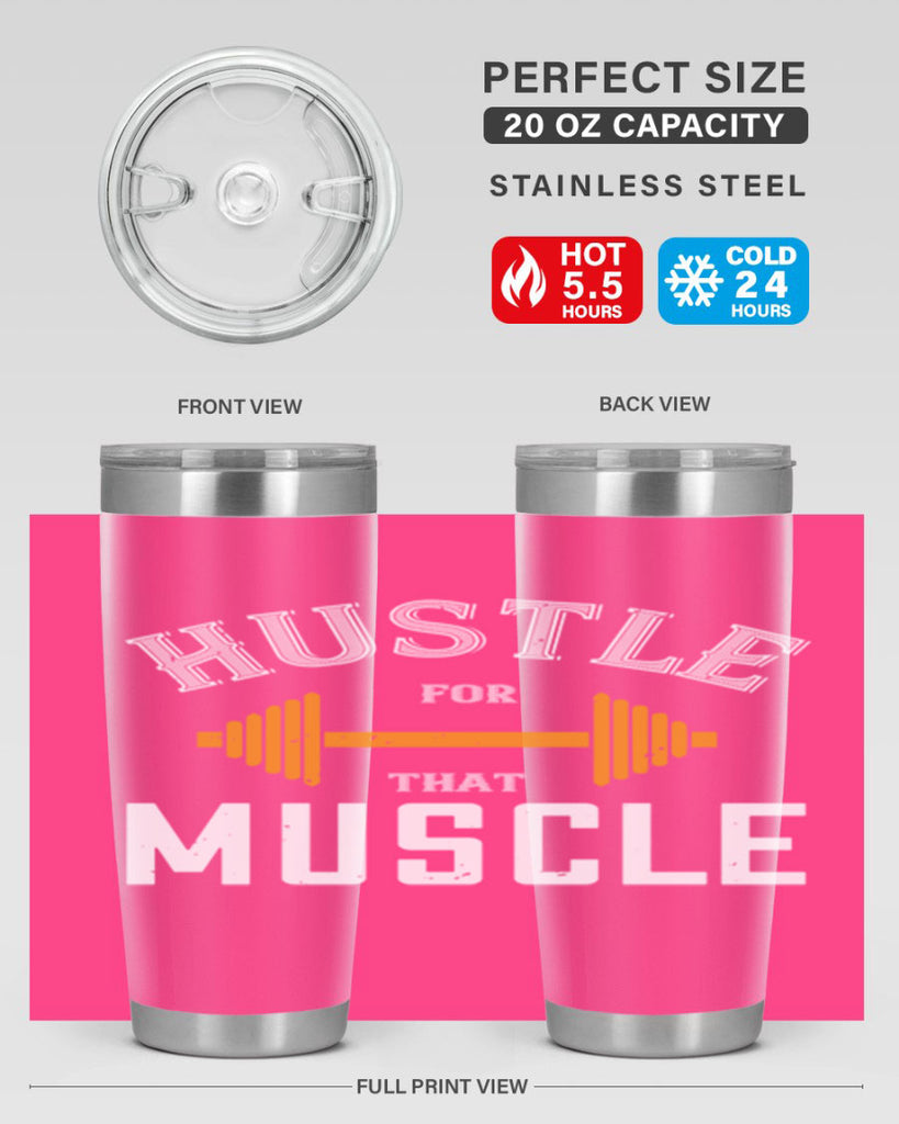 hustel for that muscle 92#- gym- Tumbler