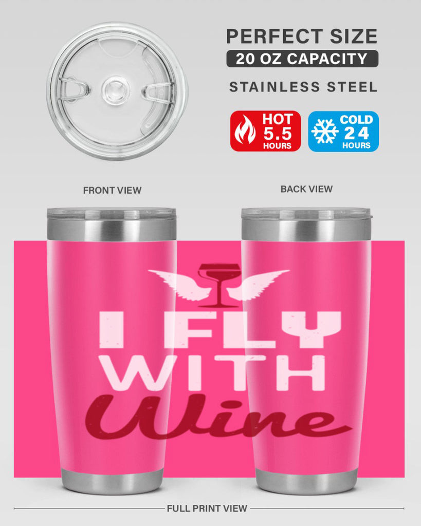 i fly with wine 212#- wine- Tumbler