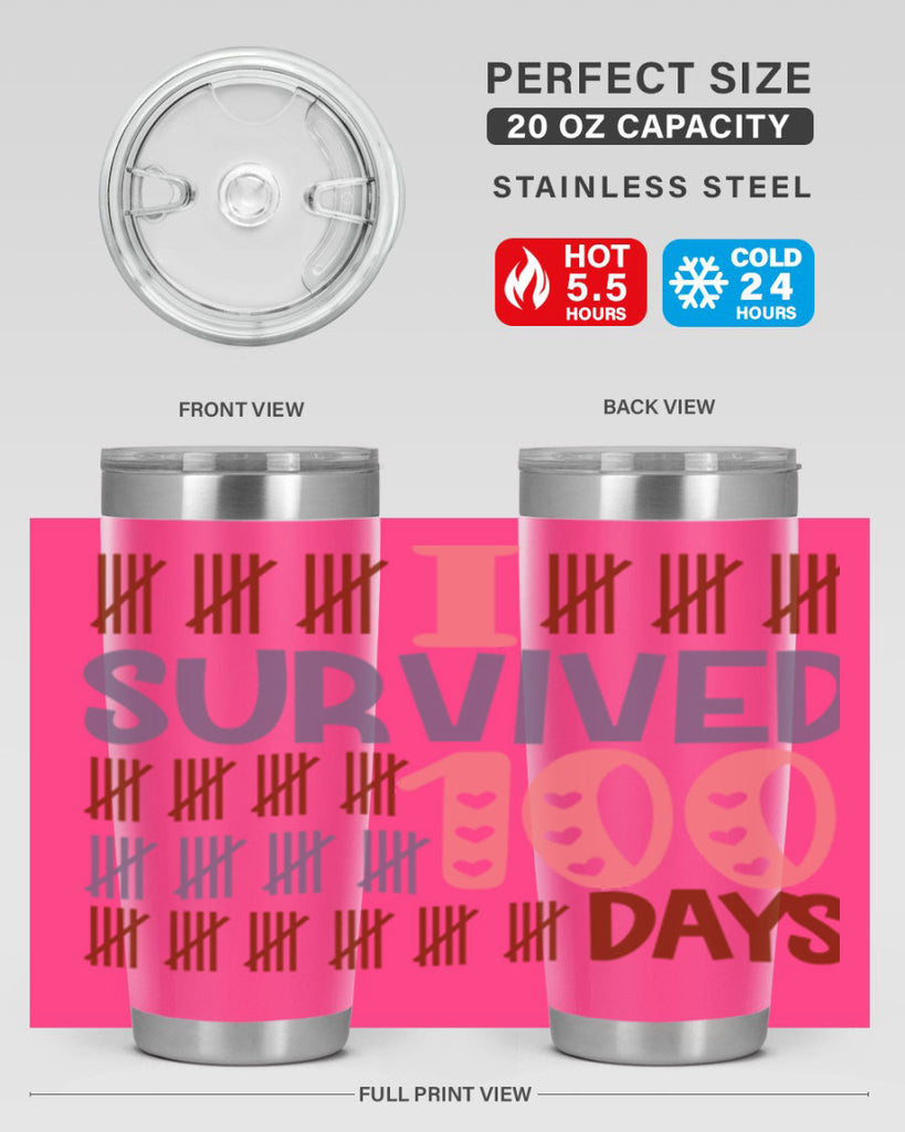 i survived 100 days 13#- 100 days of school- Tumbler