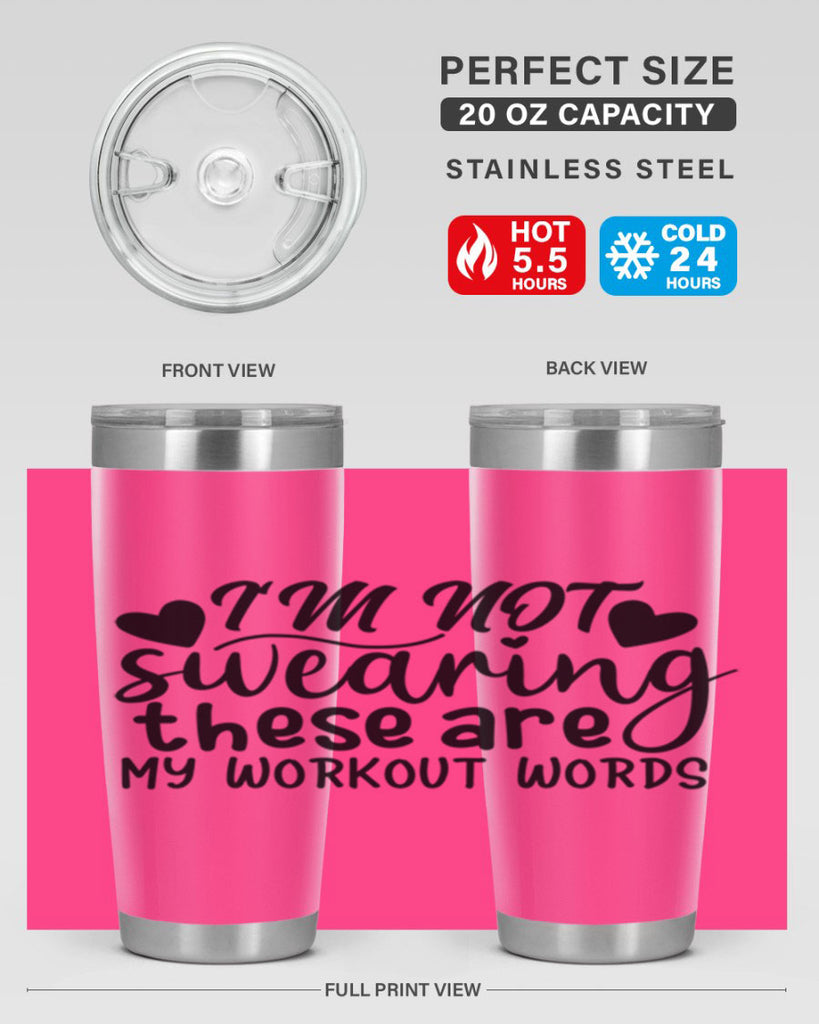 im not swearing these are my workout words 39#- gym- Tumbler