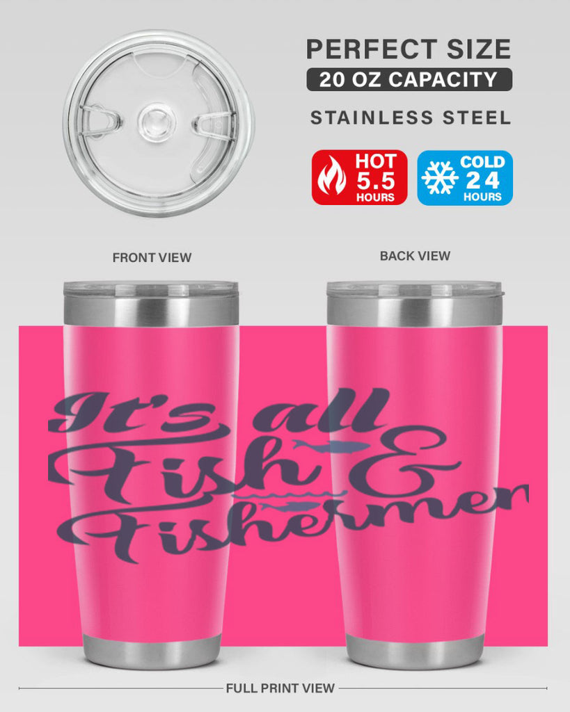 its all fish 80#- fishing- Tumbler