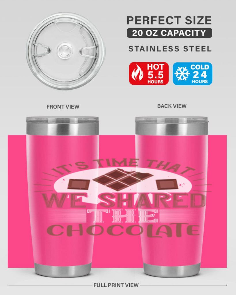 its time that we shared the chocolate 27#- chocolate- Tumbler