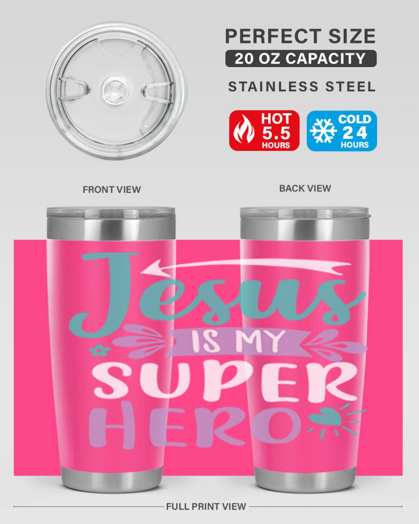 jesus is my superhero 71#- easter- Tumbler