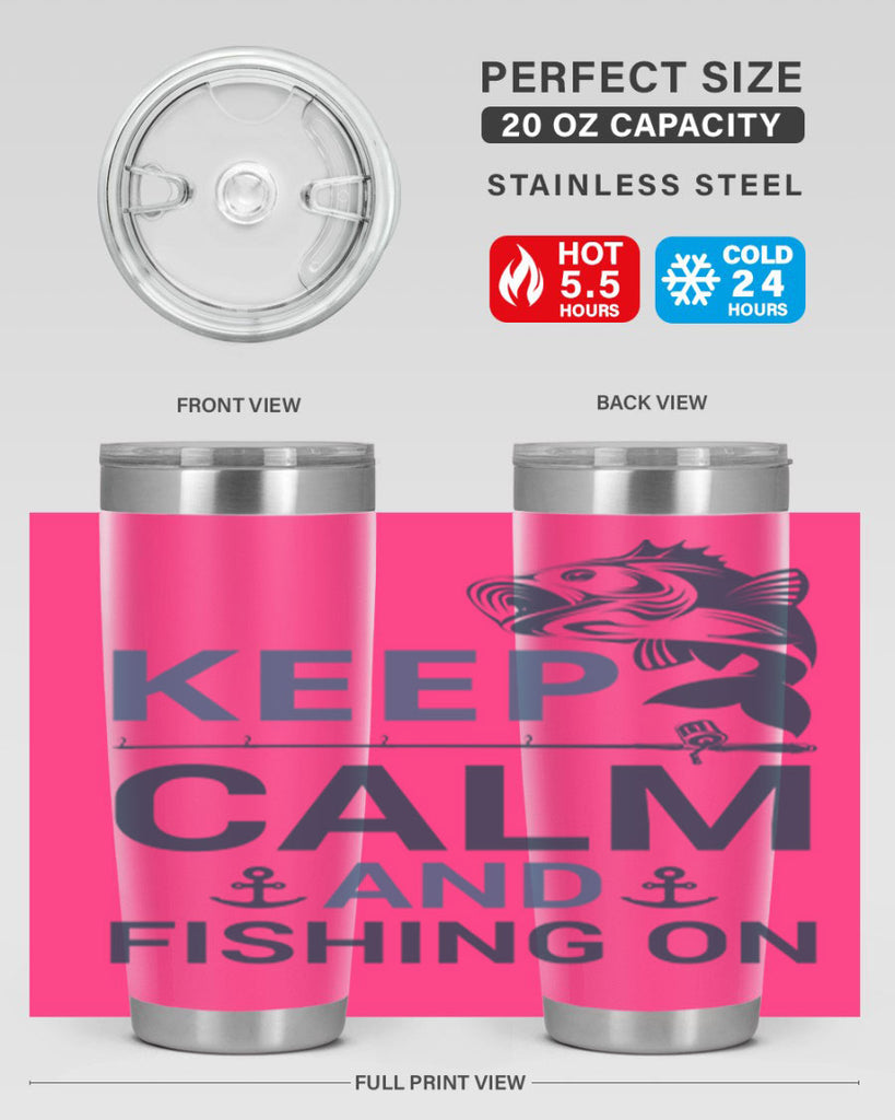 keep calm 65#- fishing- Tumbler