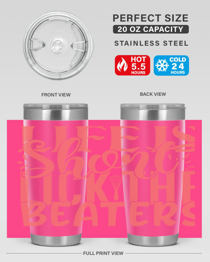 life is short lick the beaters 14#- kitchen- Tumbler