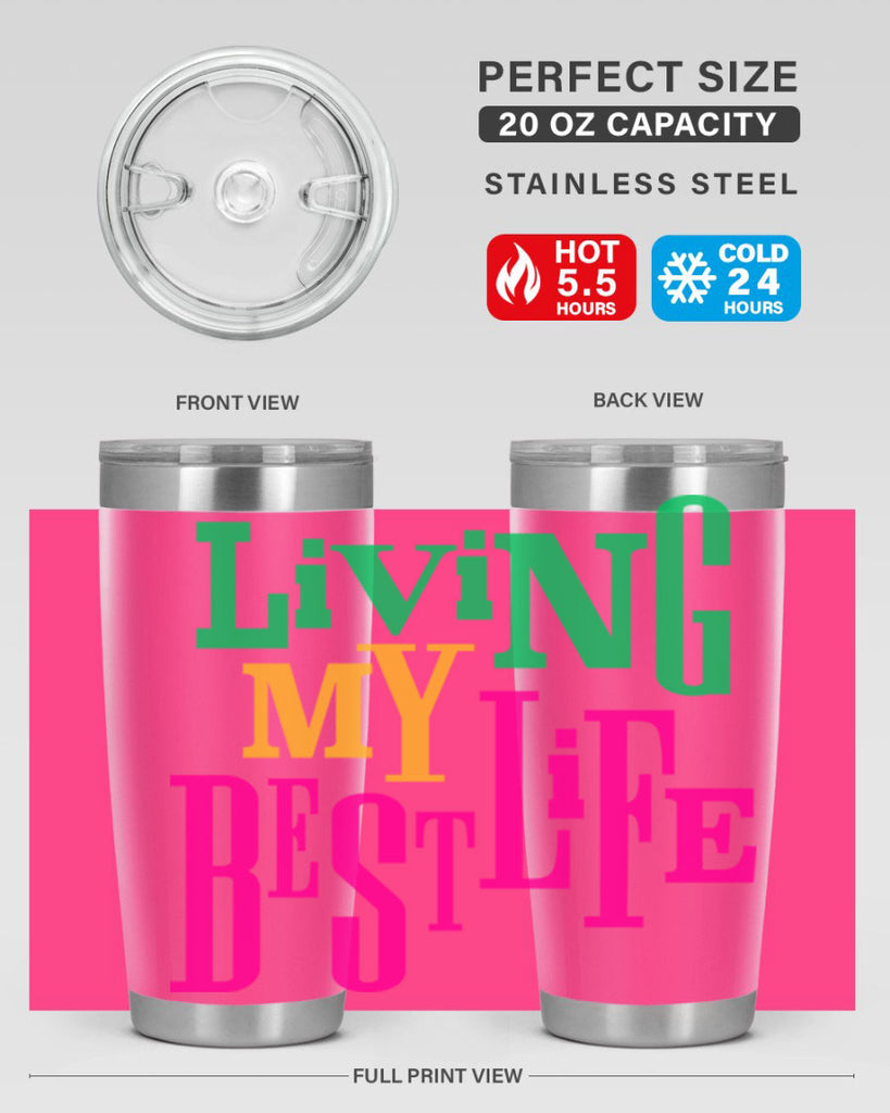 living my best life 96#- black words phrases- Cotton Tank