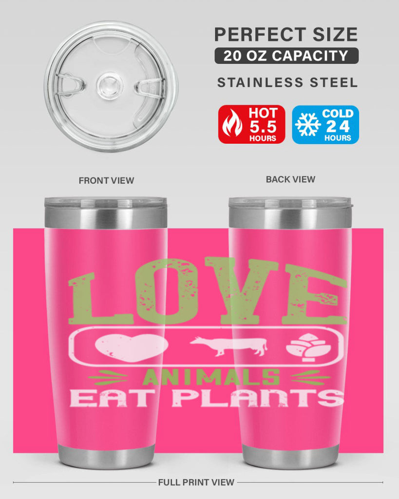 love animals eat plants 33#- vegan- Tumbler