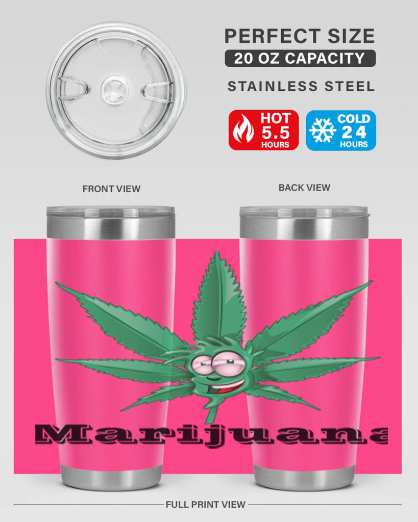 marijuana happy face 199#- marijuana- Tumbler