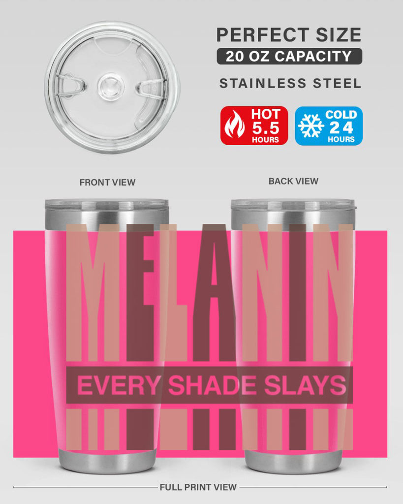 melanin every shade slays 90#- black words phrases- Cotton Tank