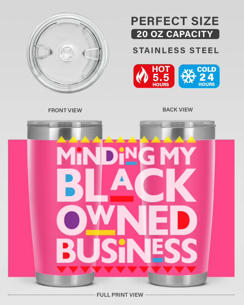 minding my black ownedbusiness 68#- black words phrases- Cotton Tank