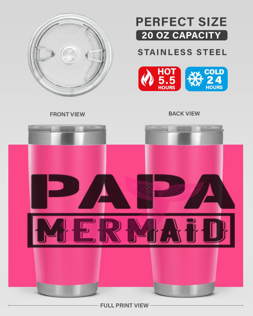 papa mermaid 533#- mermaid- Tumbler