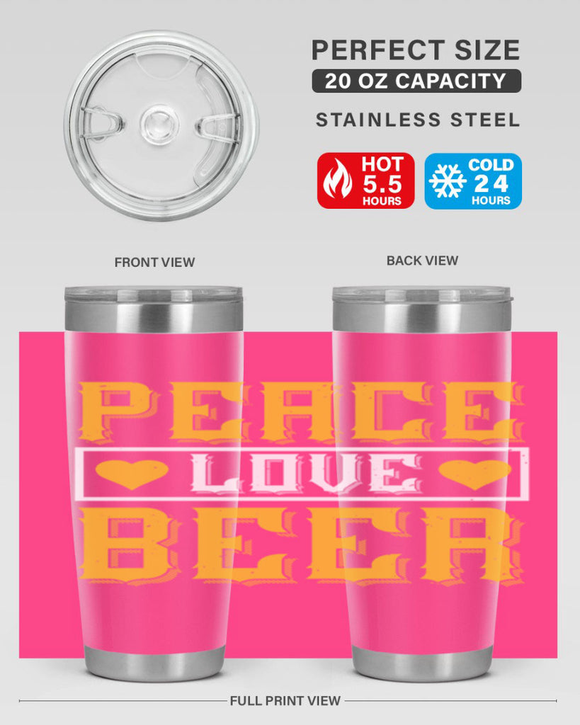 peace love beer 53#- beer- Tumbler