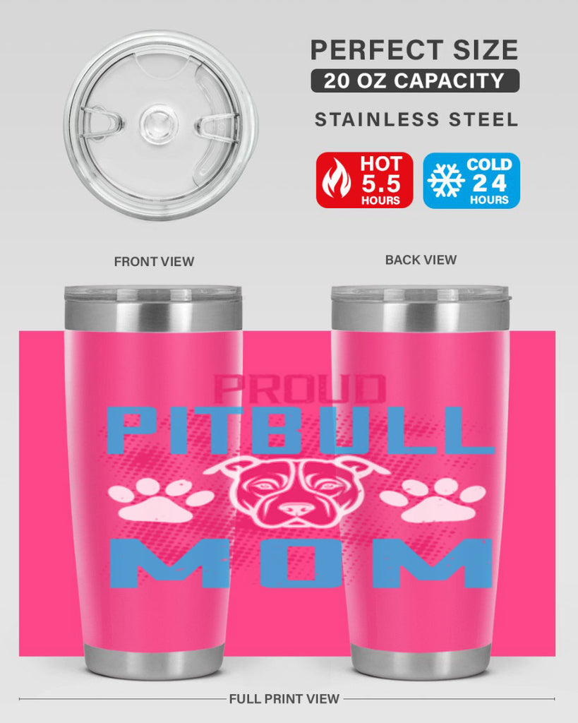 proud pitbull mom 70#- mom- Tumbler