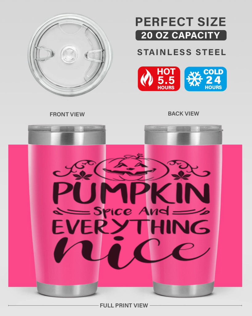 pumpkin spice and everything nice 542#- fall- Tumbler