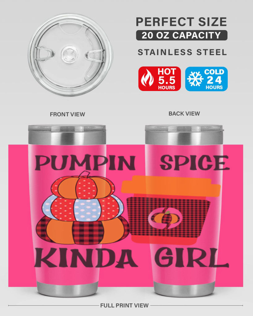 pumpkin spice kinda girl 551#- fall- Tumbler