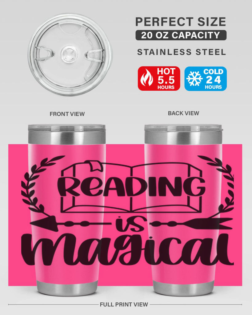 reading is magical 30#- reading- Tumbler