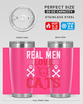 real man love cats Style 113#- cat- Tumbler