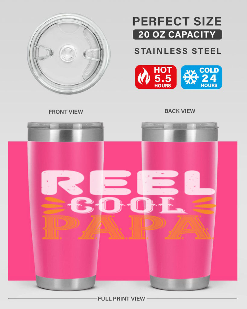 reel cool papa 12#- grandpa - papa- Tumbler