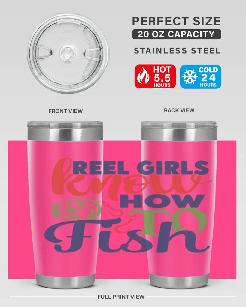 reel girls know how to fish 197#- fishing- Tumbler