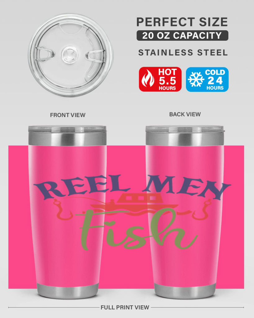 reel men fish 196#- fishing- Tumbler