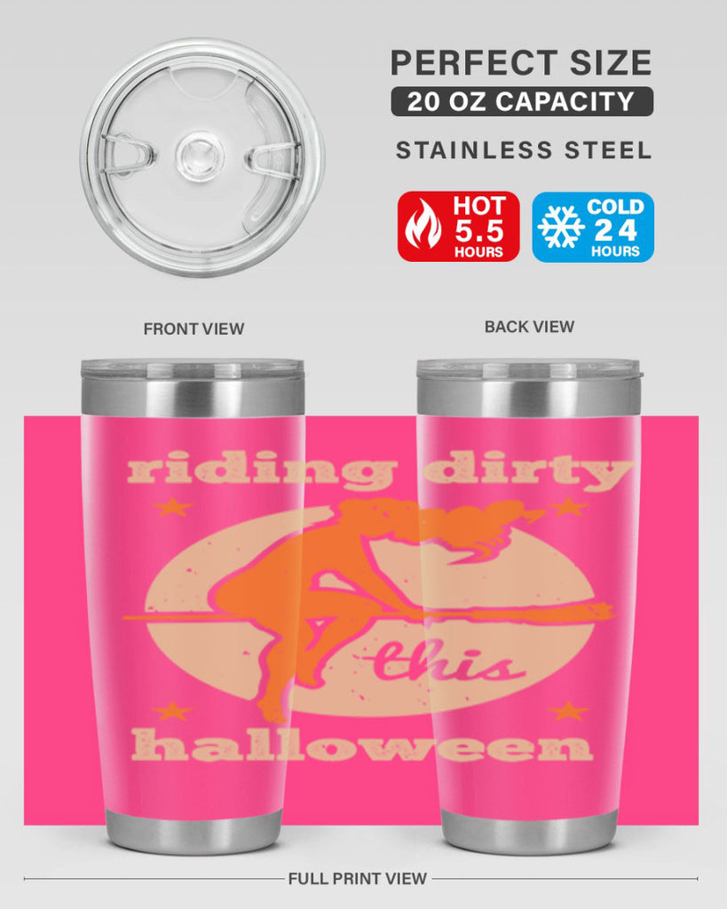 riding dirty this halloween 133#- halloween- Tumbler