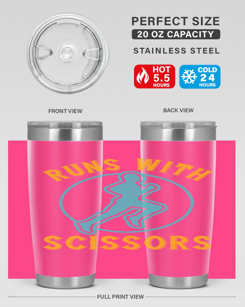 run with sclssors 25#- running- Tumbler