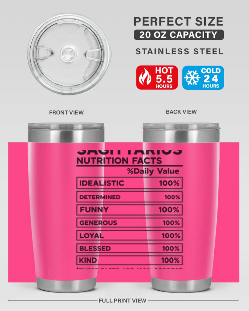 sagittarius Nutrition Facts 400#- zodiac- Tumbler
