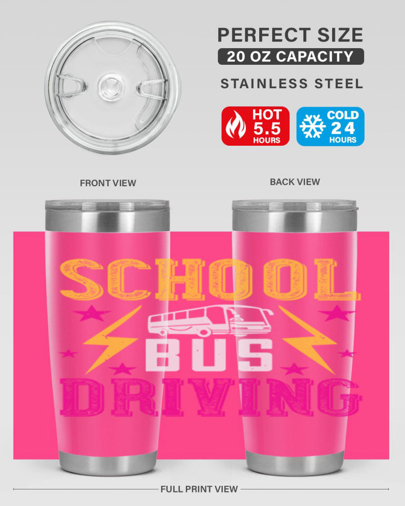 school bus driving Style 17#- bus driver- tumbler