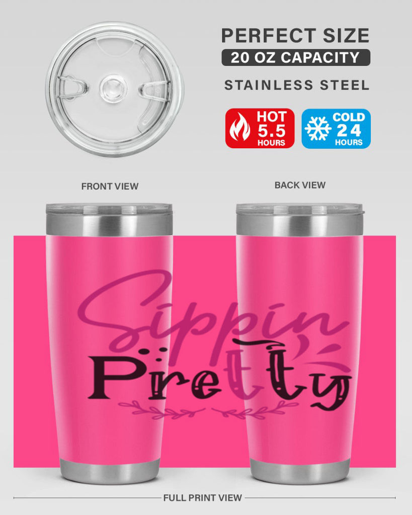 sippin pretty 161#- wine- Tumbler