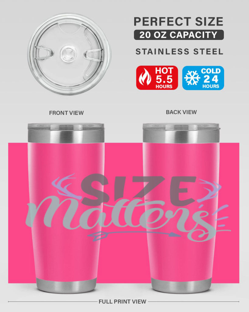 size matters 195#- fishing- Tumbler