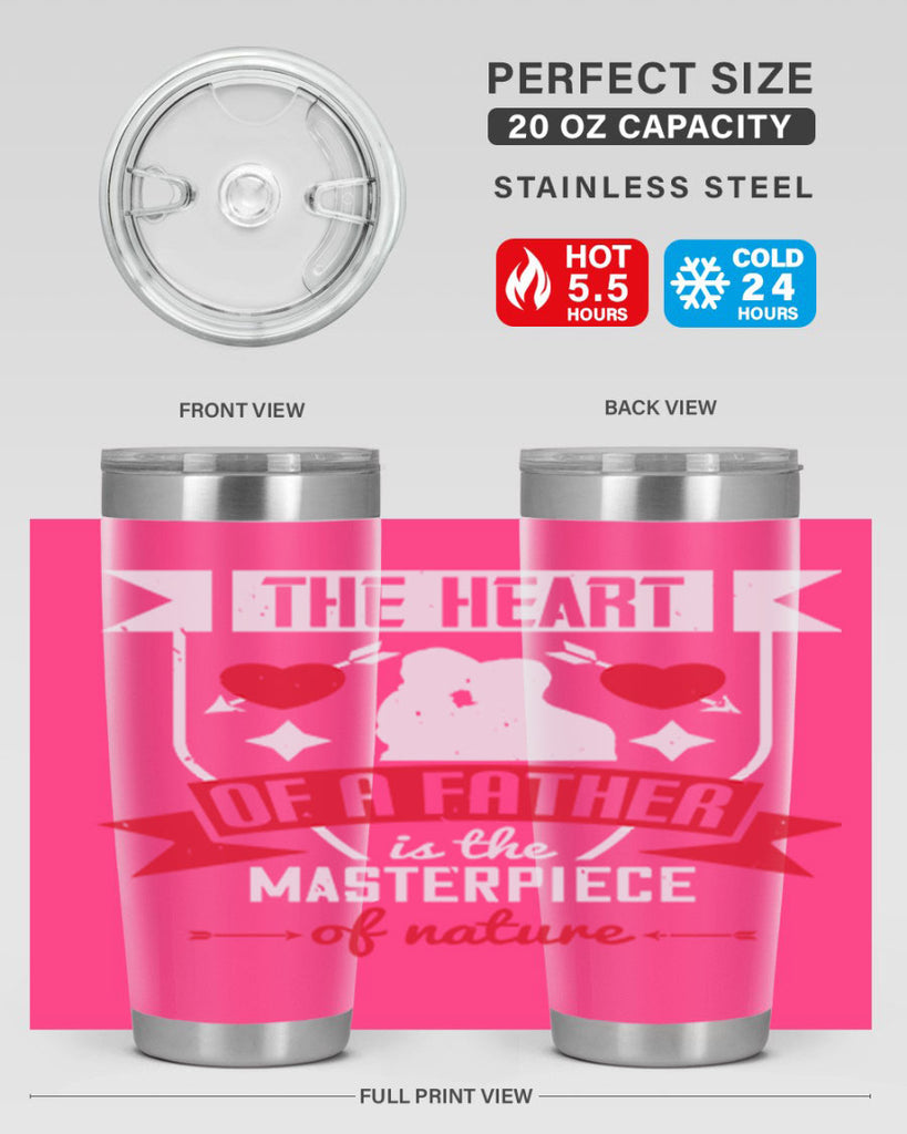 the heart of a father 159#- fathers day- Tumbler