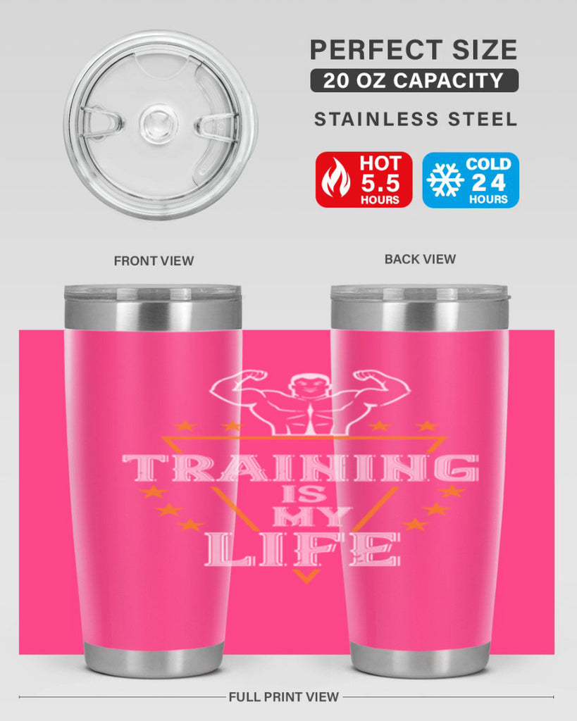 traing is my life 61#- gym- Tumbler