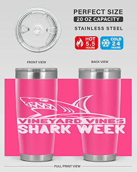 vineyard vines Shark Week Style 8#- shark  fish- Tumbler