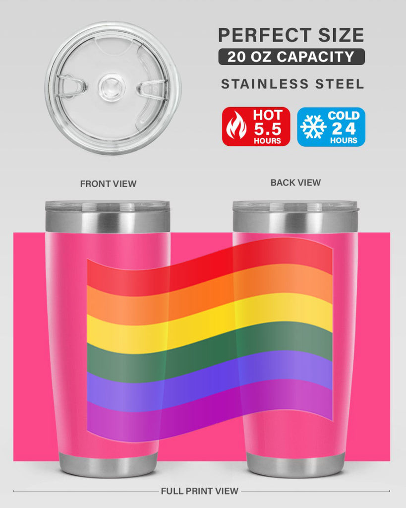 wavy rainbow flag 1#- lgbt- Tumbler