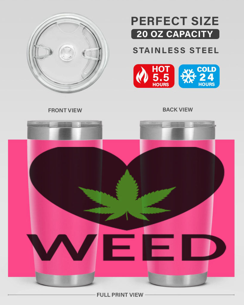 weed cannabis 284#- marijuana- Tumbler